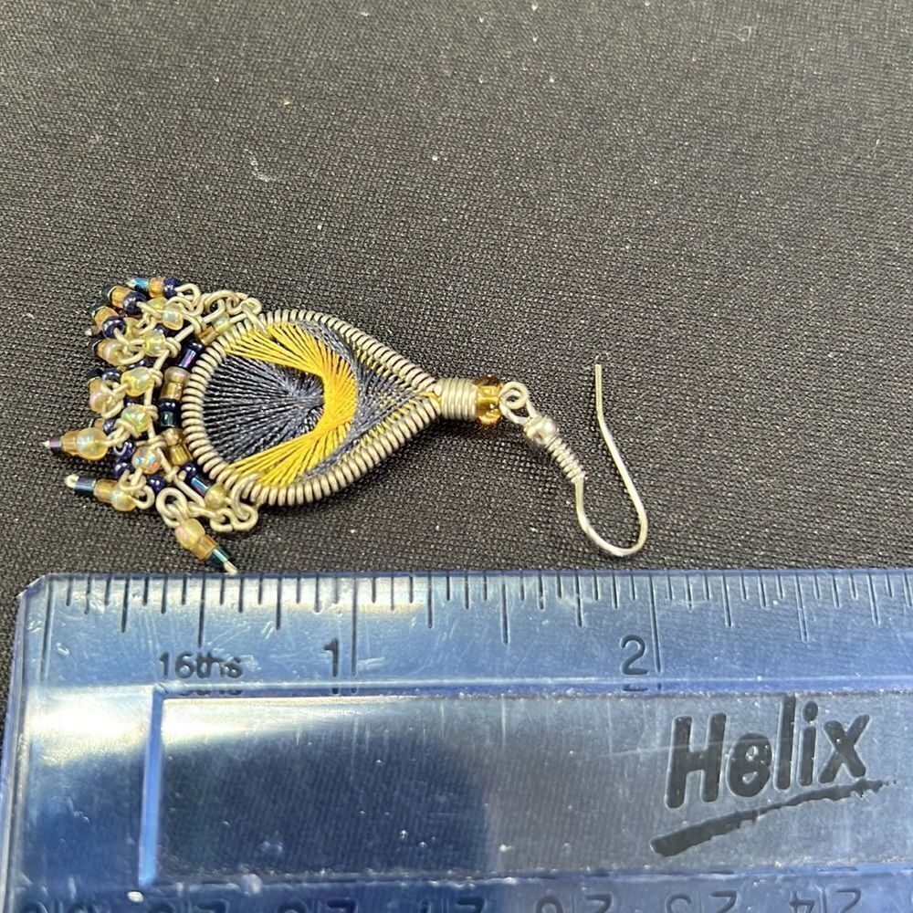 Super Unique Threadand Beadearrings! - image 5